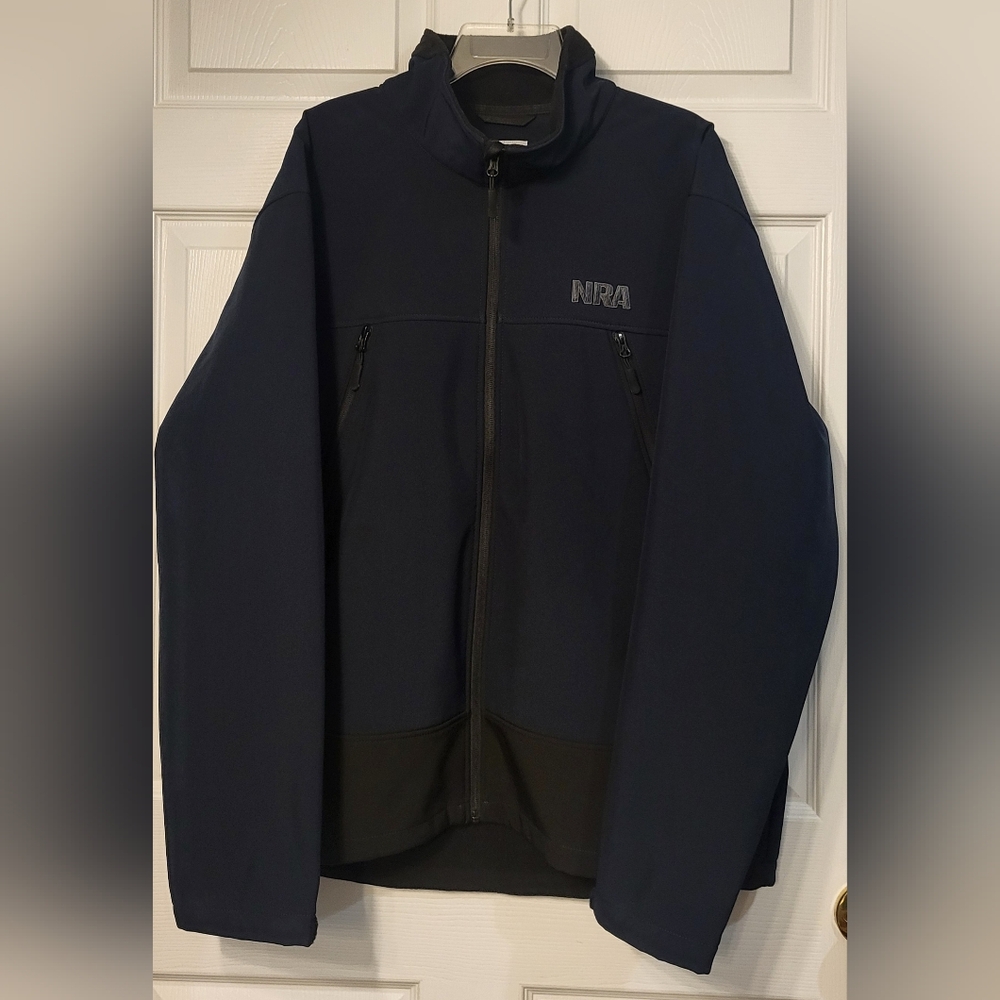 NRA Black/Blue Soft Shell Jacket Size 2XL